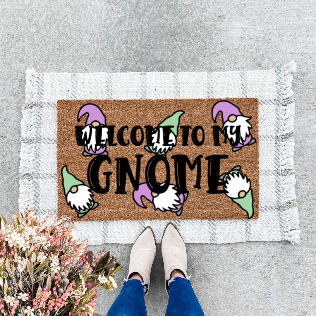 Welcome To My Gnome Doormat