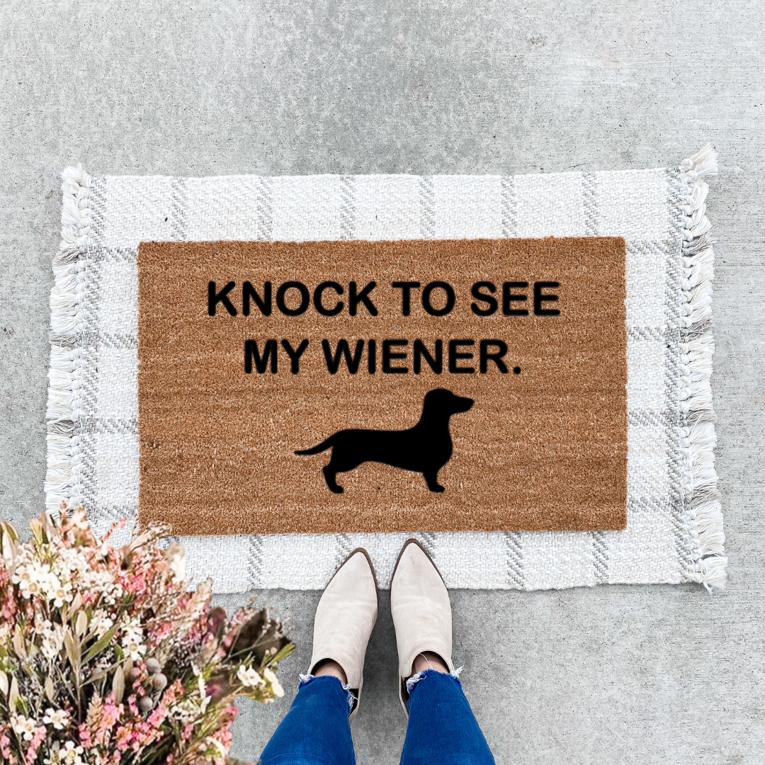 Knock To See My Wiener Doormat