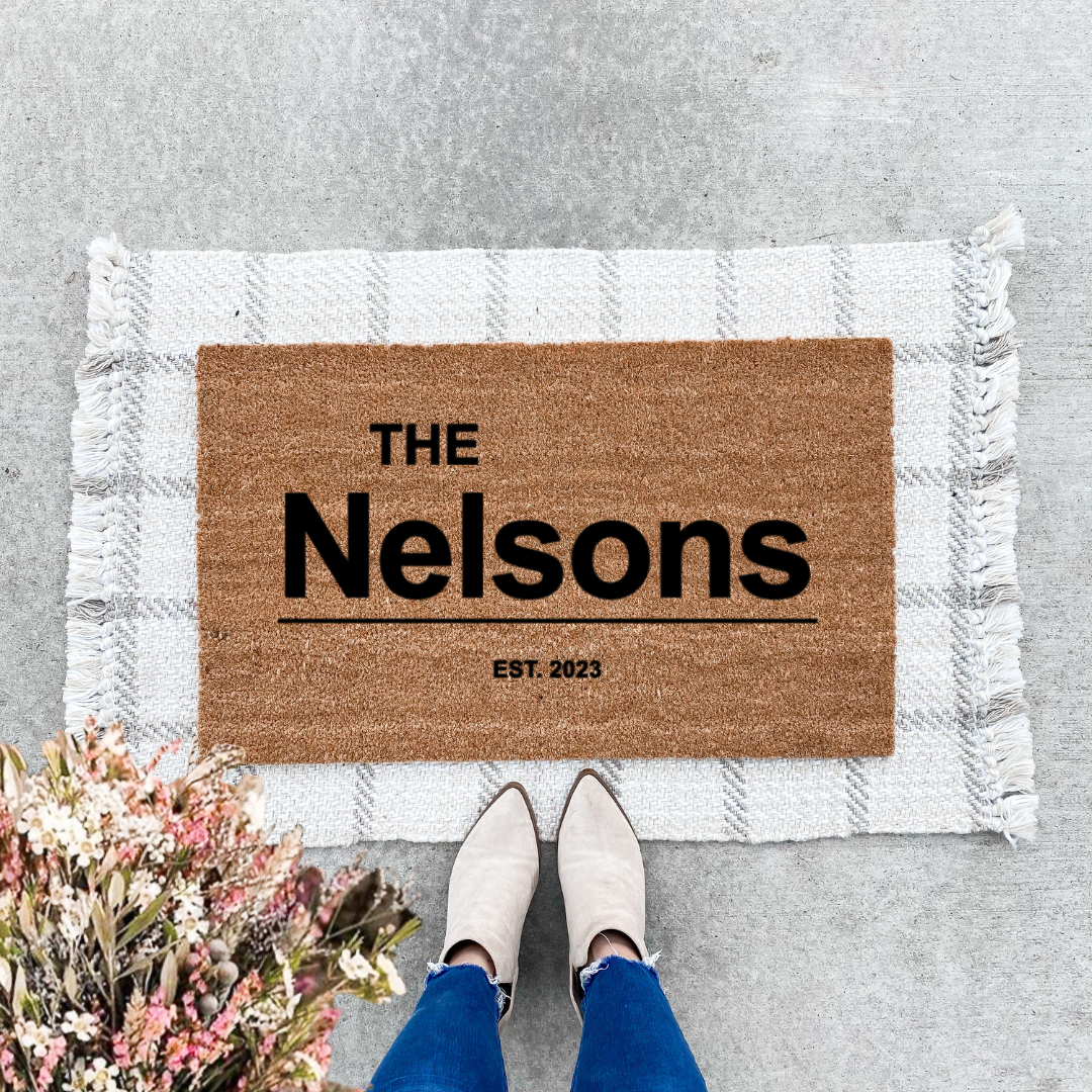 Bold Last Name Doormat