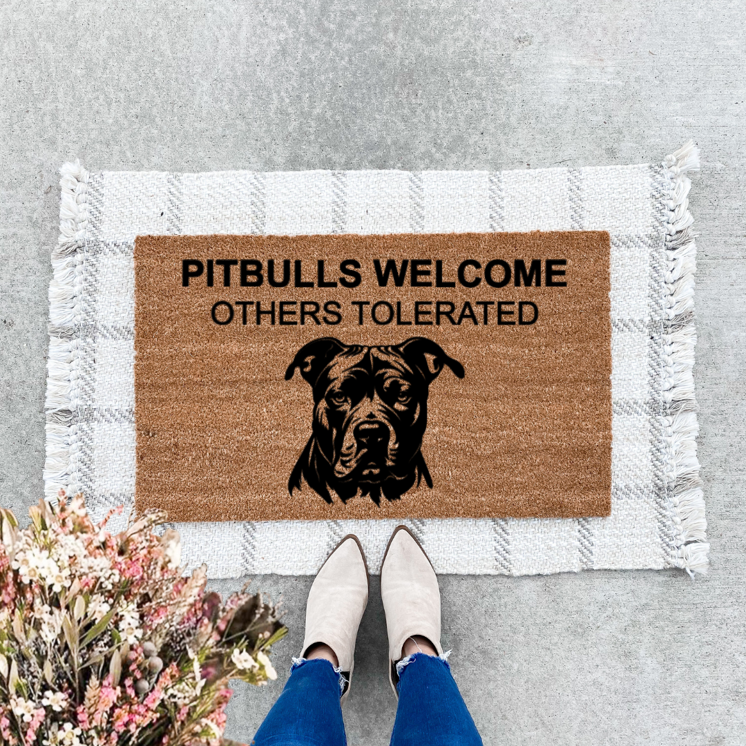 Pitbulls Welcome Others Tolerated Doormat