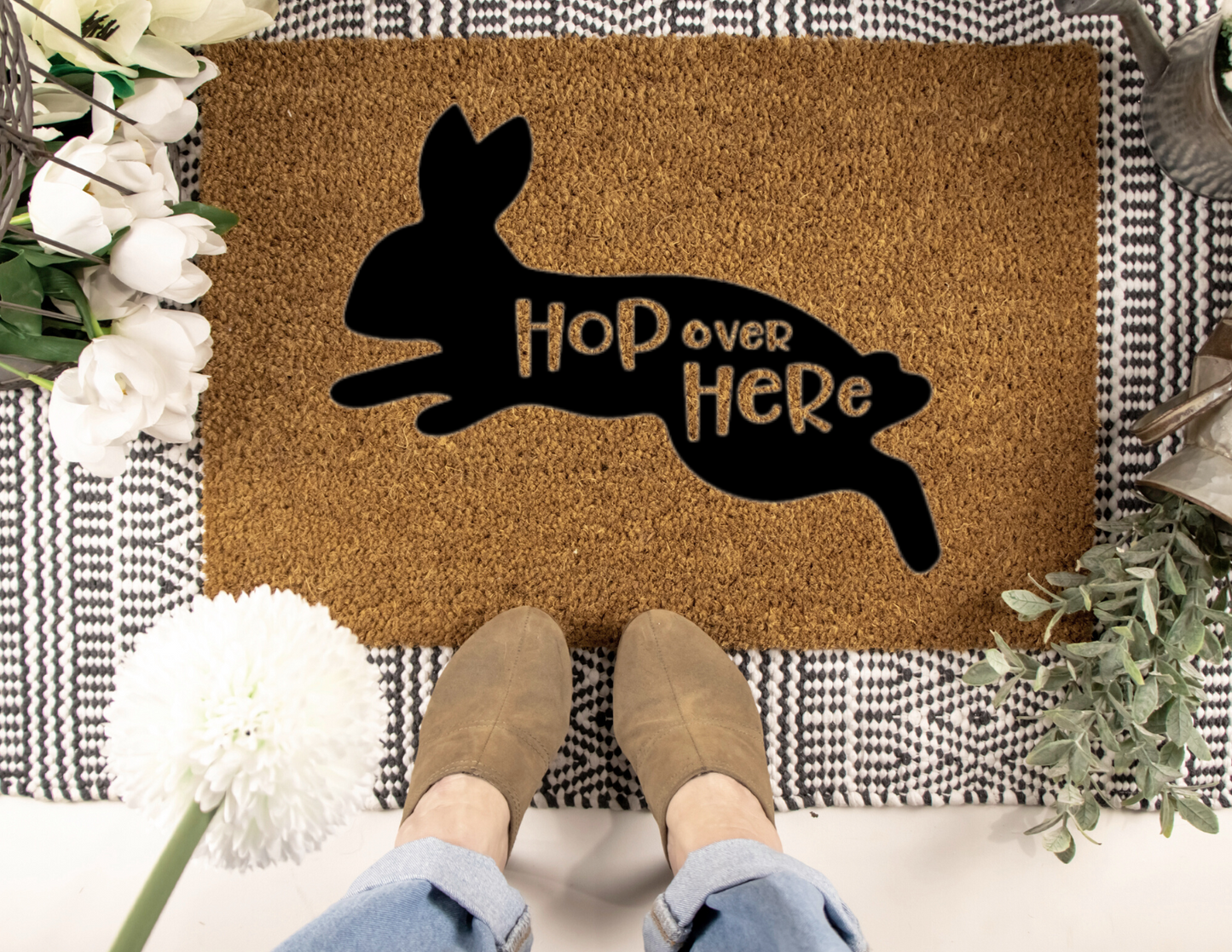 Hop Over Here Doormat