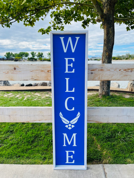 Air Force Welcome Porch Sign