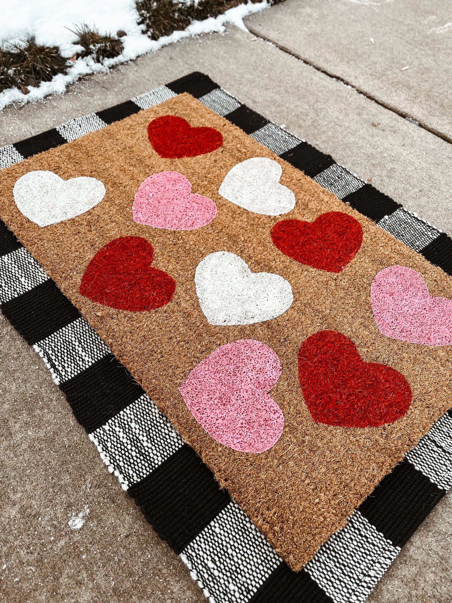 Valentine Hearts Doormat