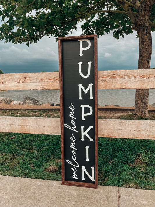 Welcome Home Pumpkin Porch Sign