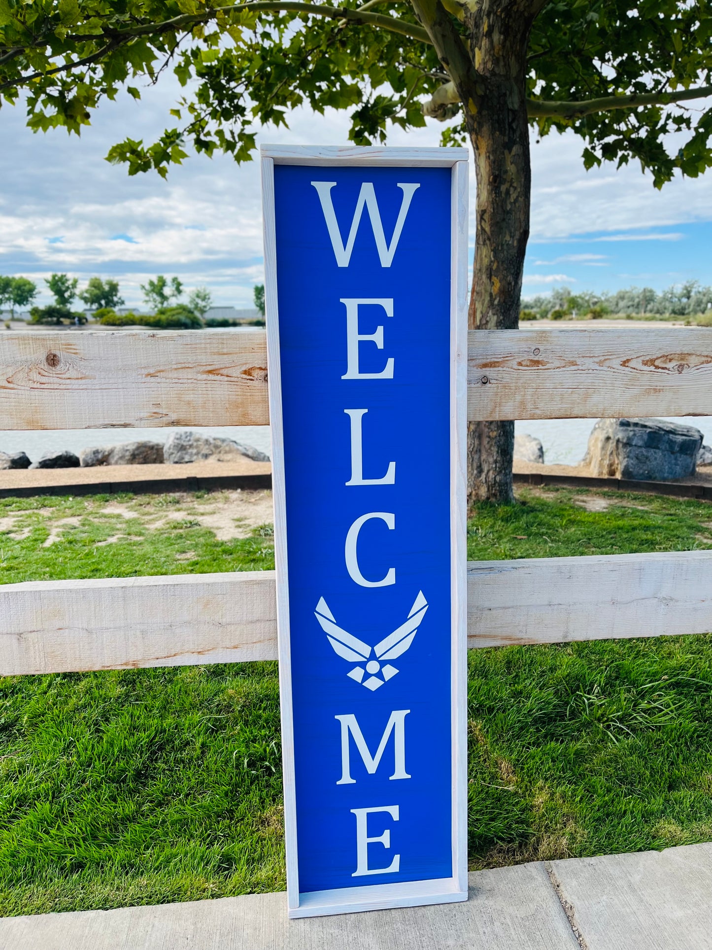 Air Force Welcome Porch Sign