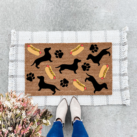 Hot Dog Dachshund Doormat