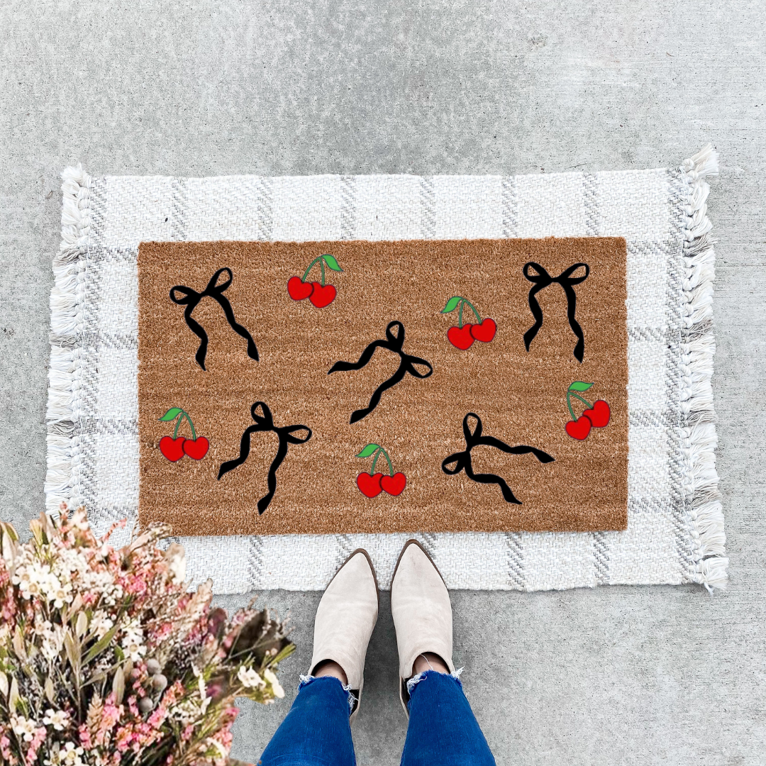 Cherries & Bows Doormat