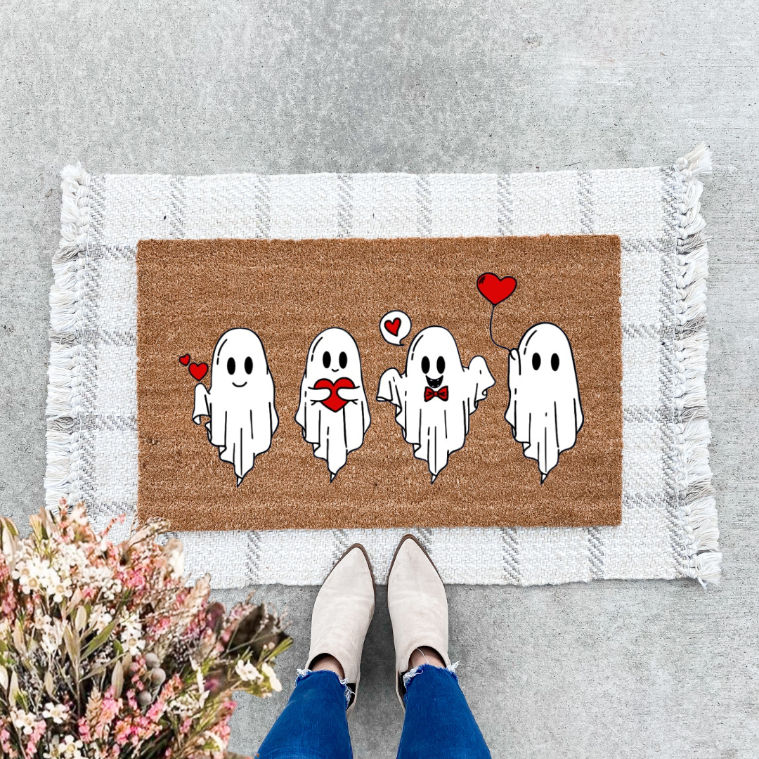Valentine Ghosties Doormat