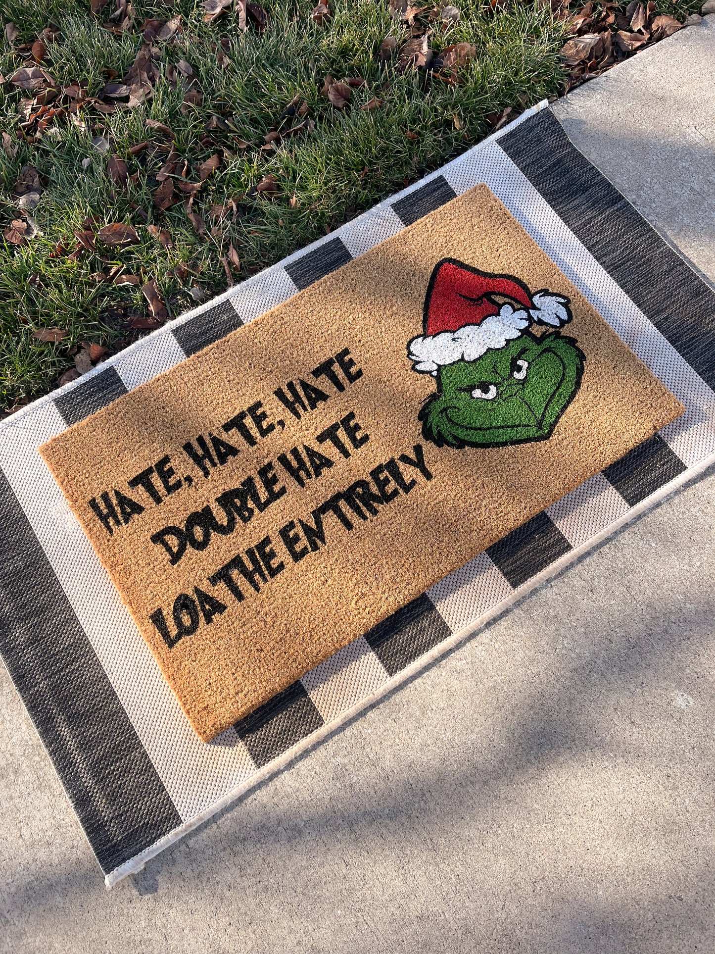 Loathe Entirely Grinch Doormat