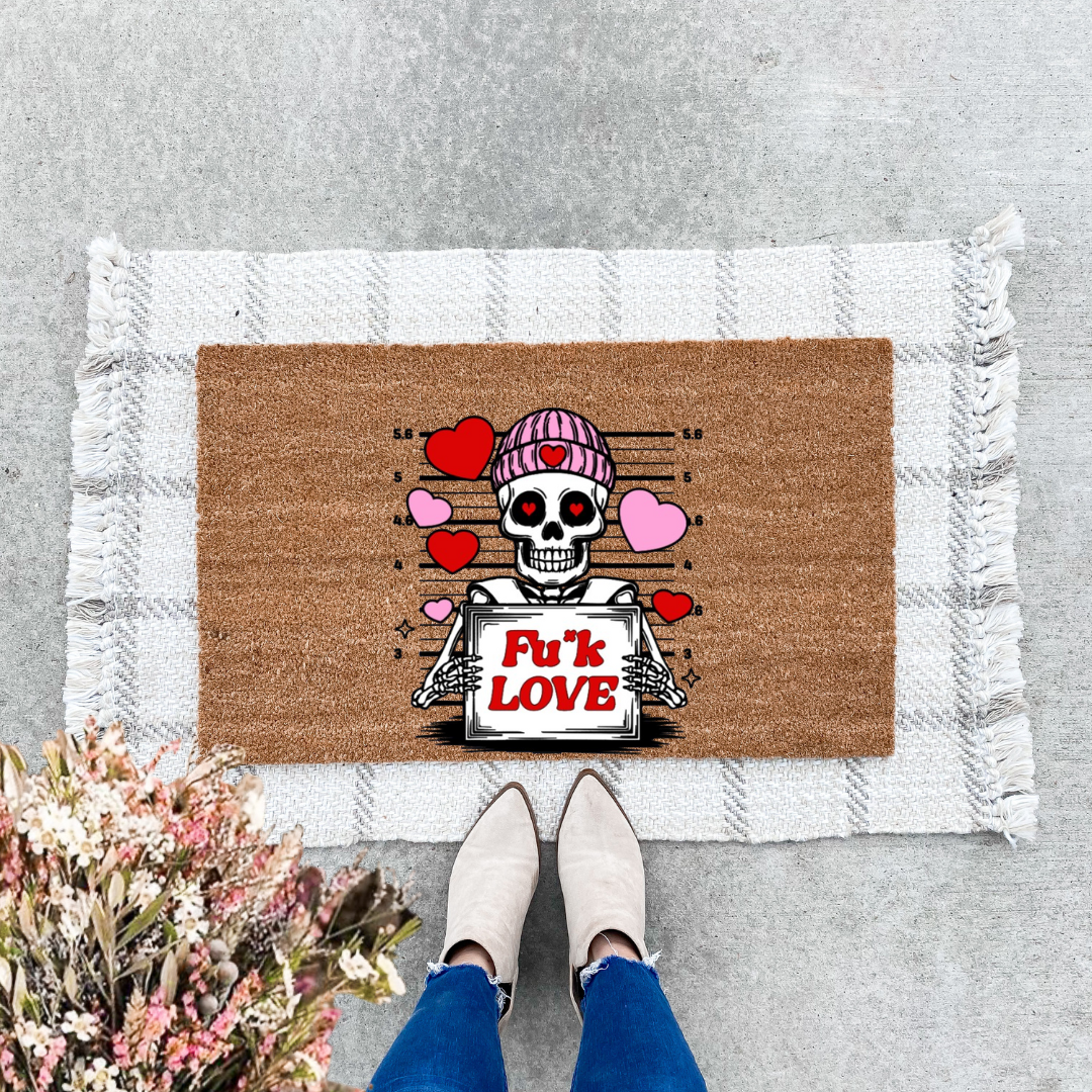 F*ck Love Skeleton Doormat