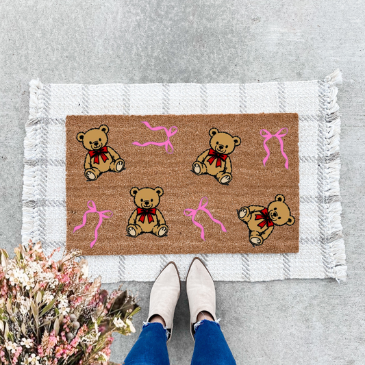 Teddy Bears & Bows Doormat