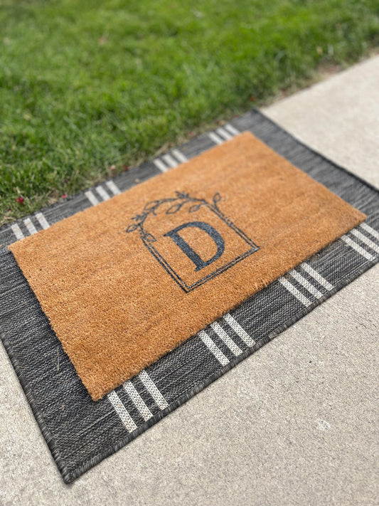 Classic Framed Initial Doormat