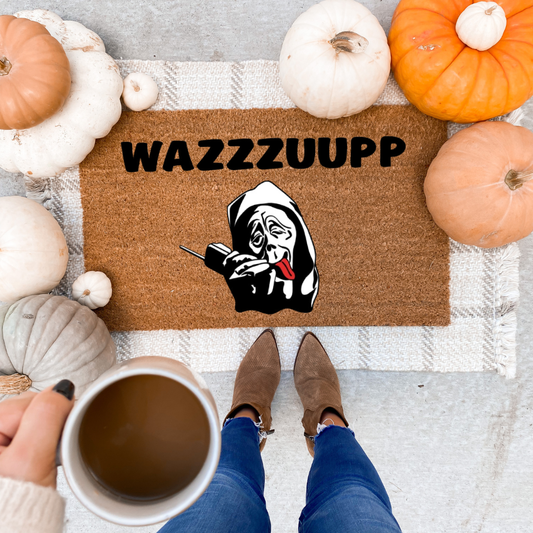 Scary Movie Wazzzuupp Doormat