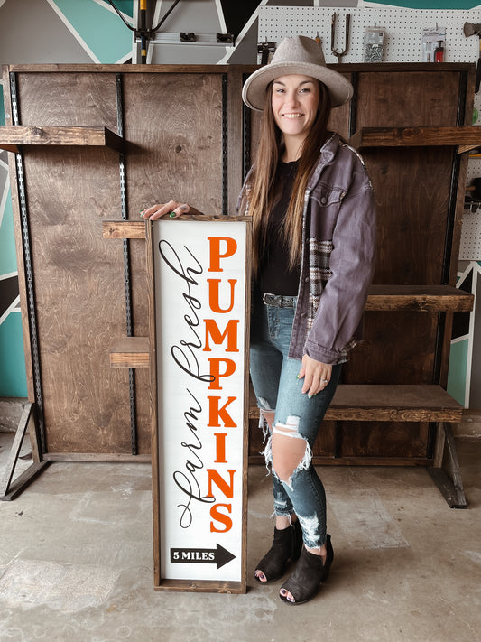 Farm Fresh Pumpkins Porch Sign