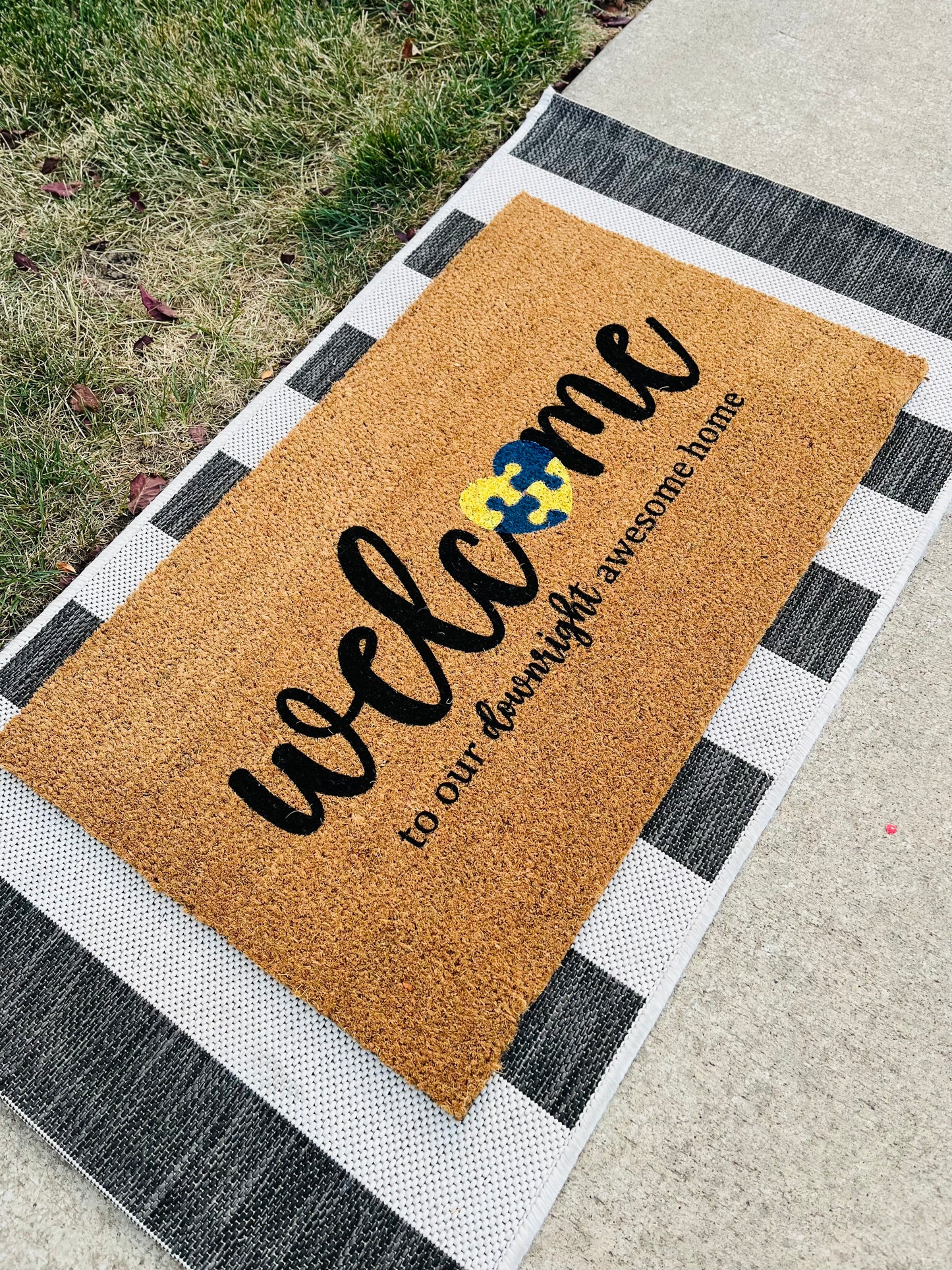 Down Syndrome Awareness Doormat