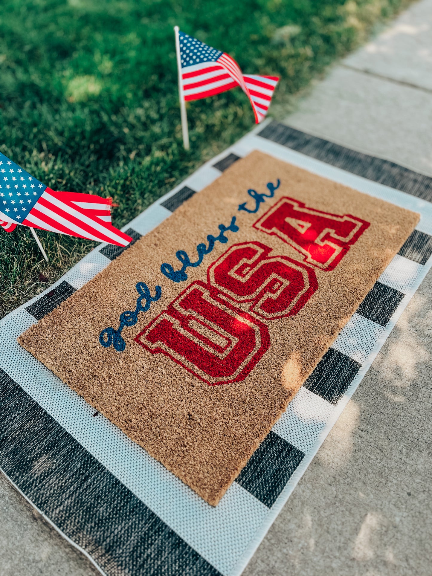 God Bless the USA Doormat