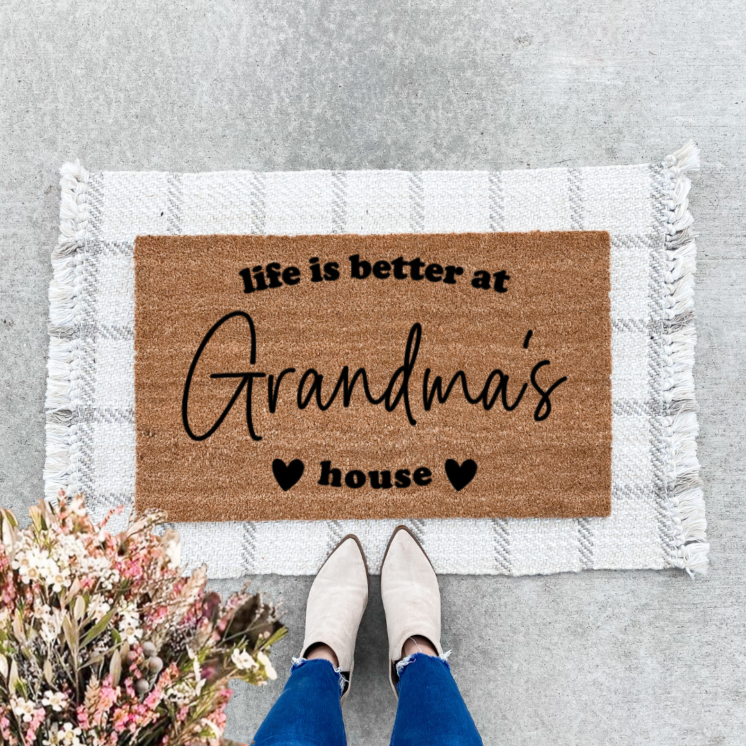 Life Is Better At Grandma's House Doormat