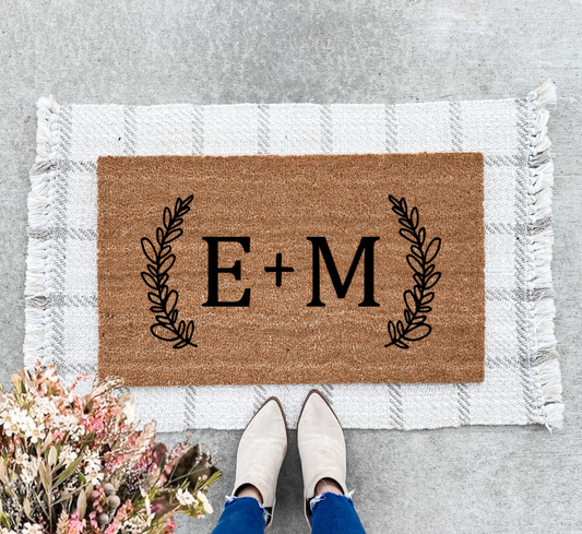 You + Me Initials Doormat