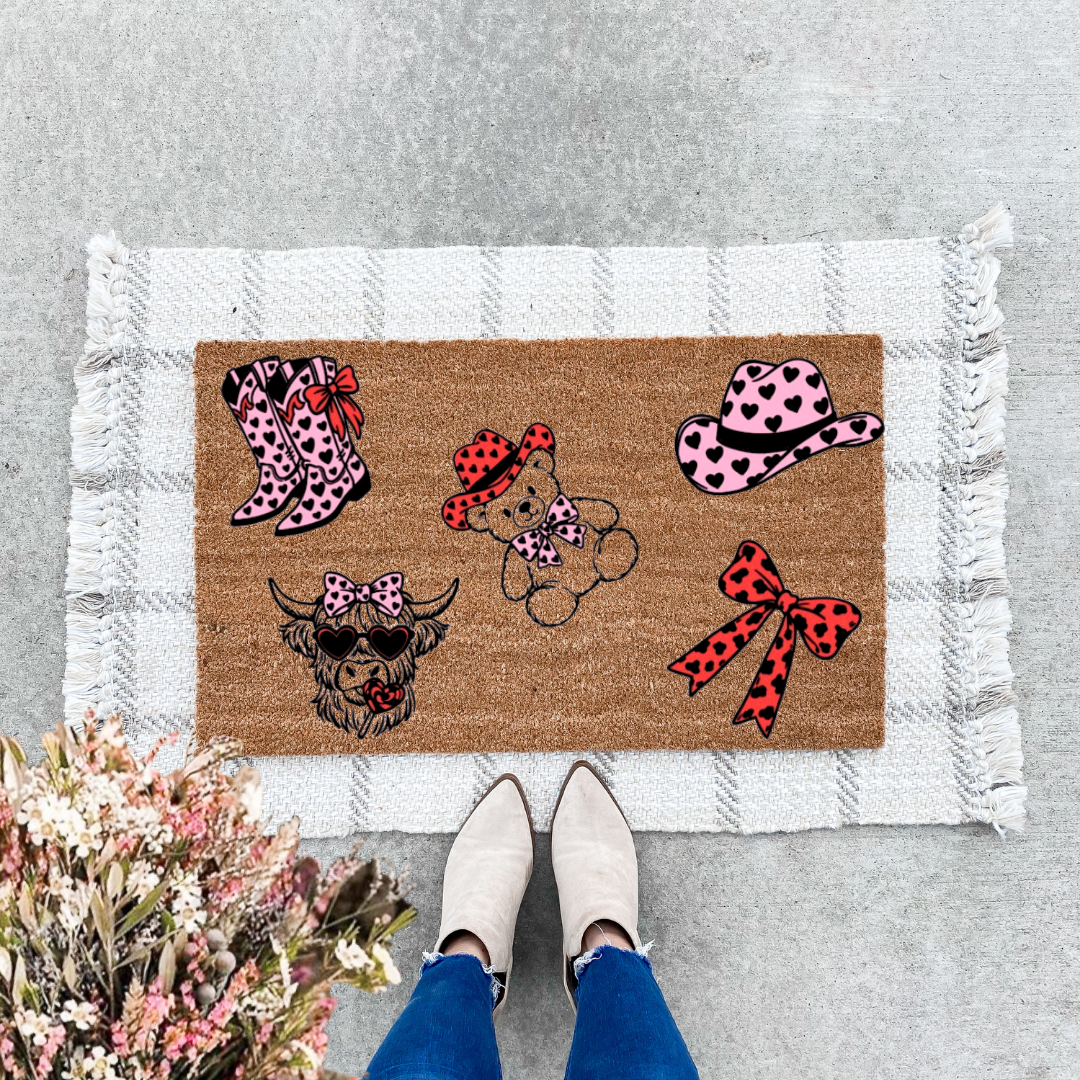 Country Valentine Doormat