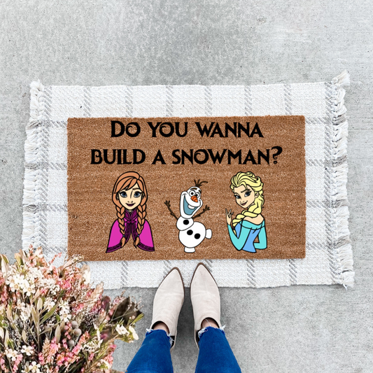 Do You Wanna Build A Snowman Doormat