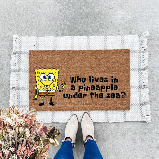 SpongeBob Who Lives In A Pineapple Doormat