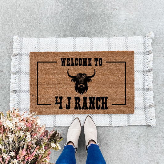 4 J Ranch Doormat
