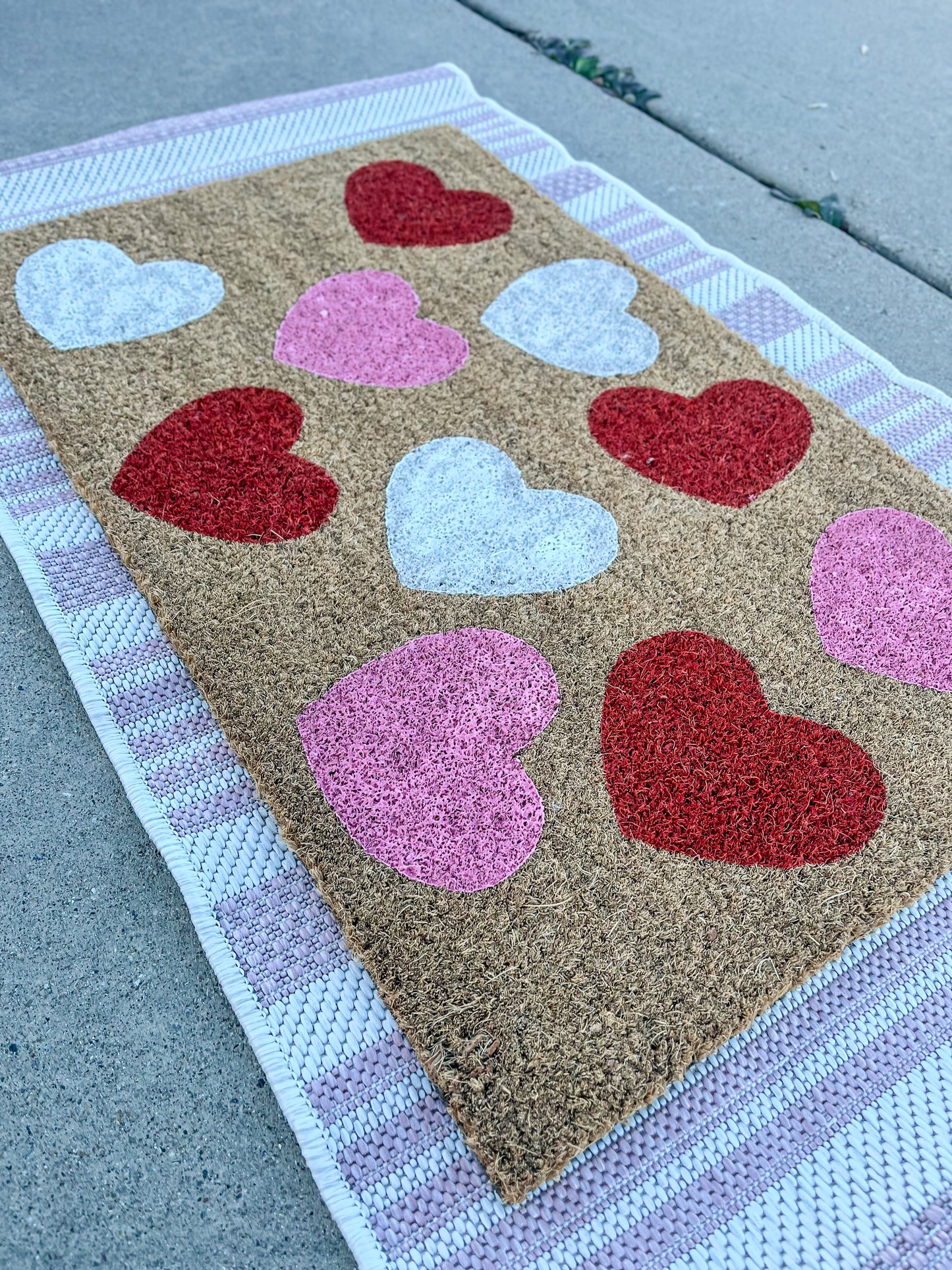 Valentine Hearts Doormat