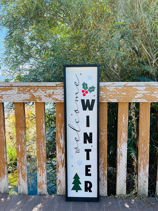 Welcome Winter Porch Sign