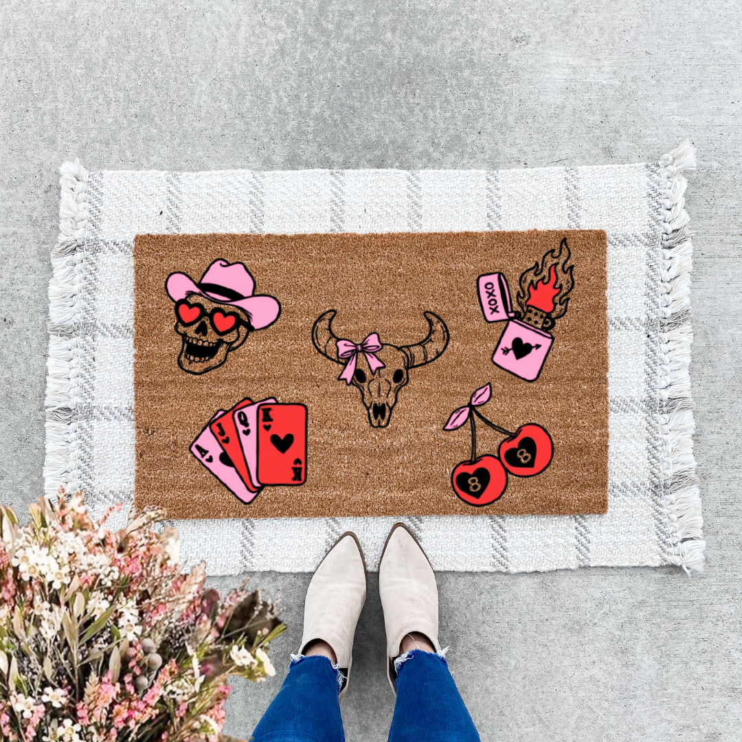 Western Valentine Doormat