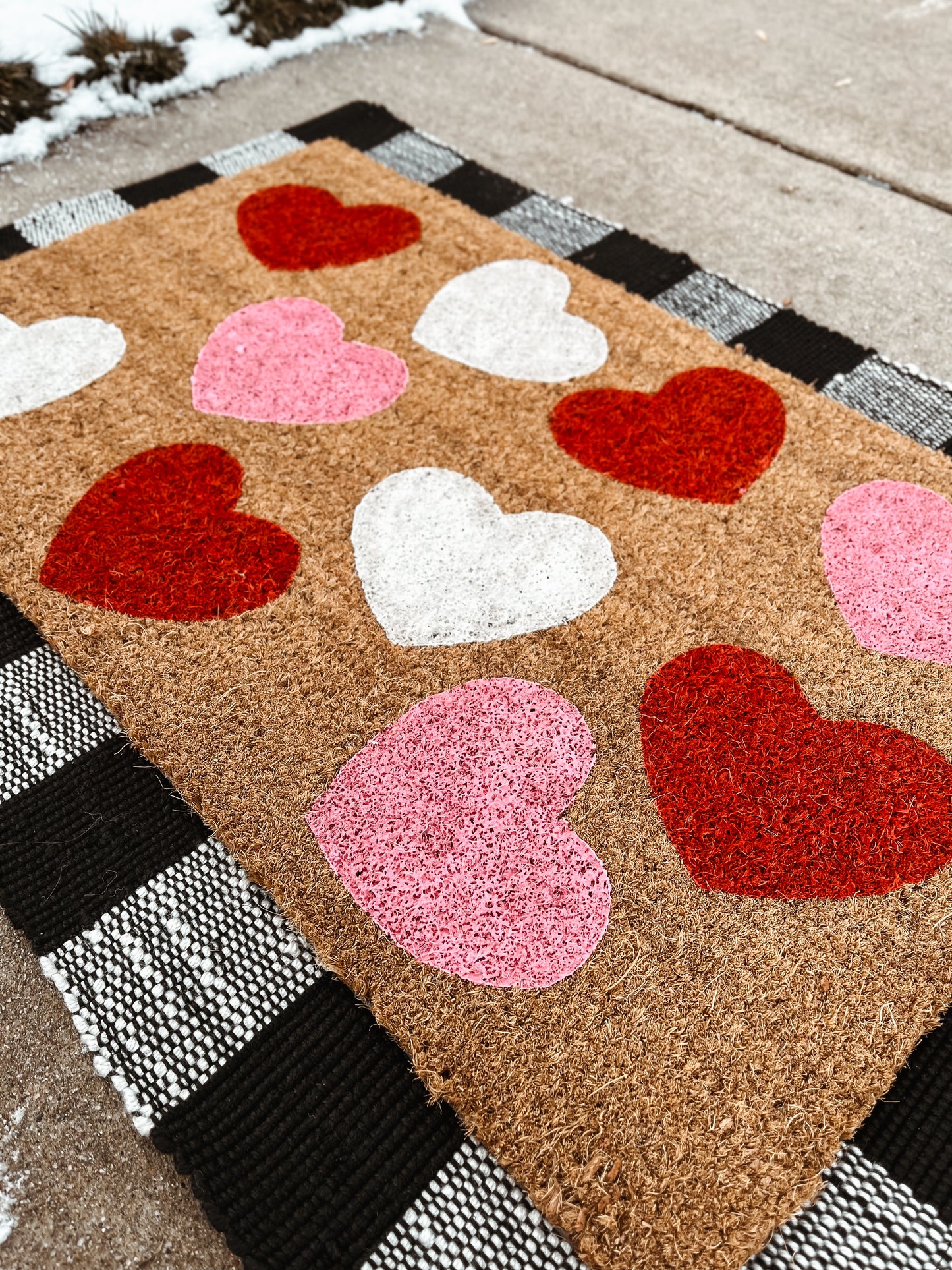 Valentine Hearts Doormat