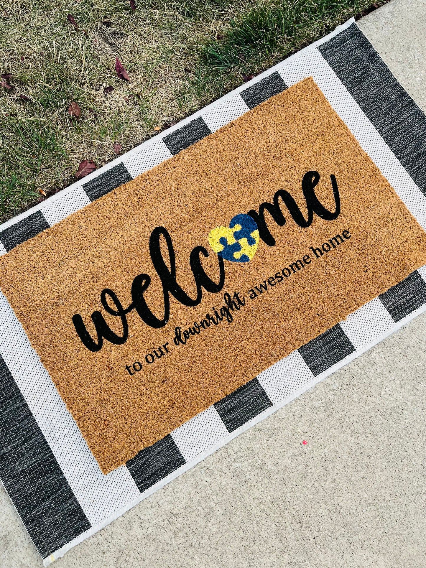 Down Syndrome Awareness Doormat