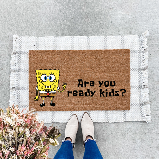 SpongeBob Are You Ready Kids Doormat