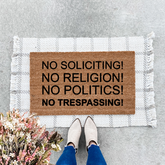 No Trespassing! Doormat
