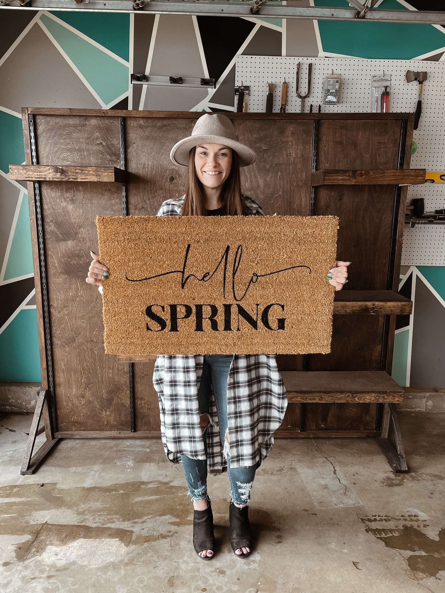 Hello Spring Doormat