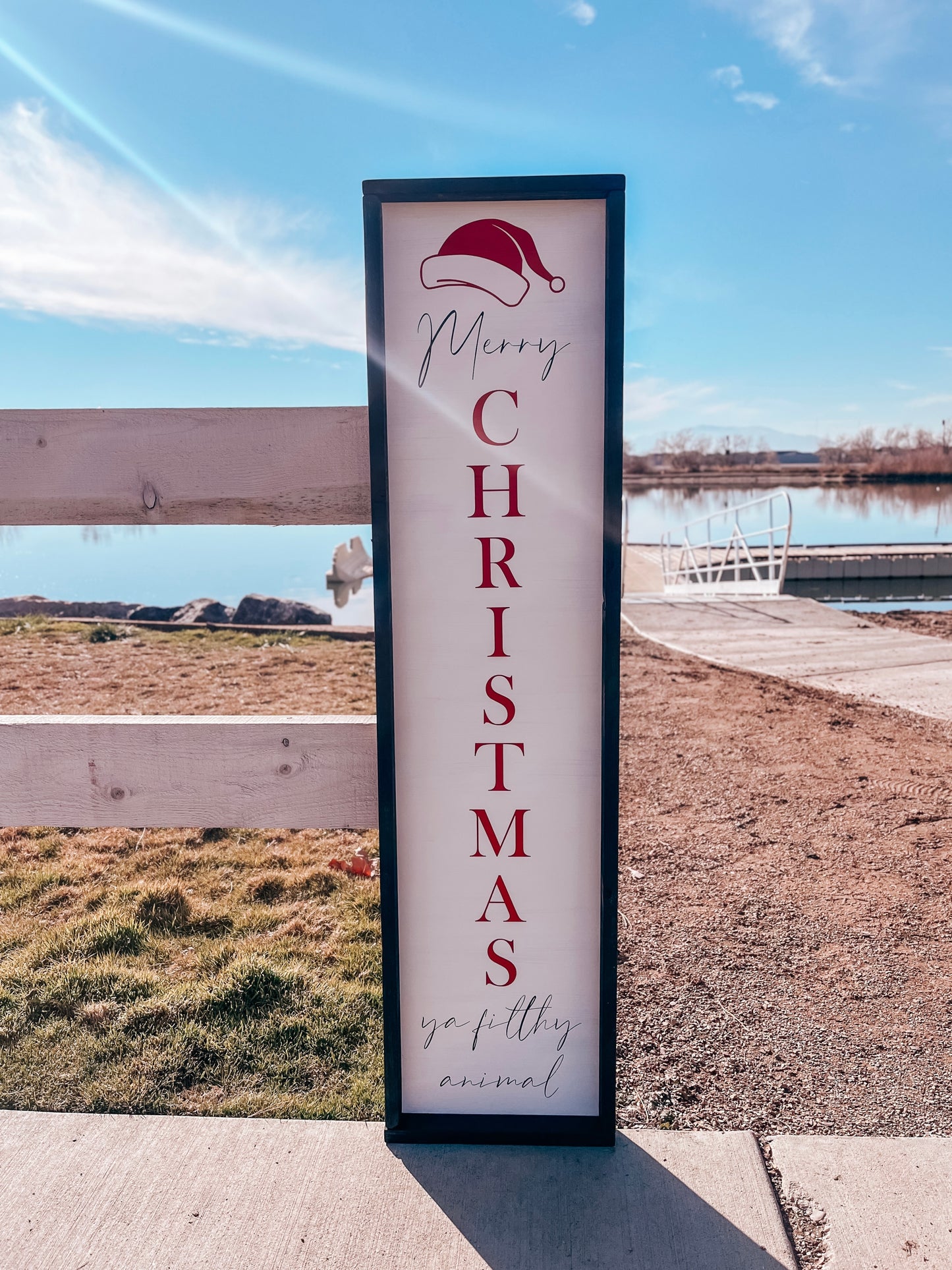 Merry Christmas Ya Filthy Animal Porch Sign