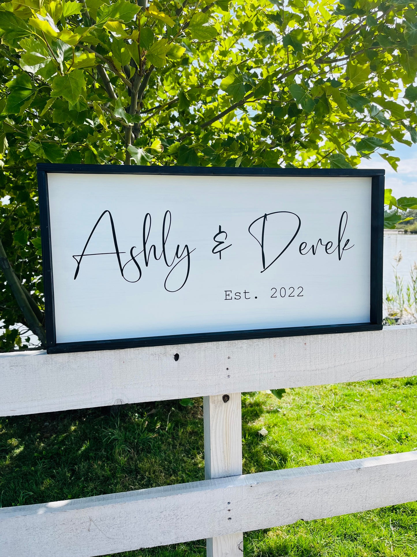 Ashly & Derek Sign