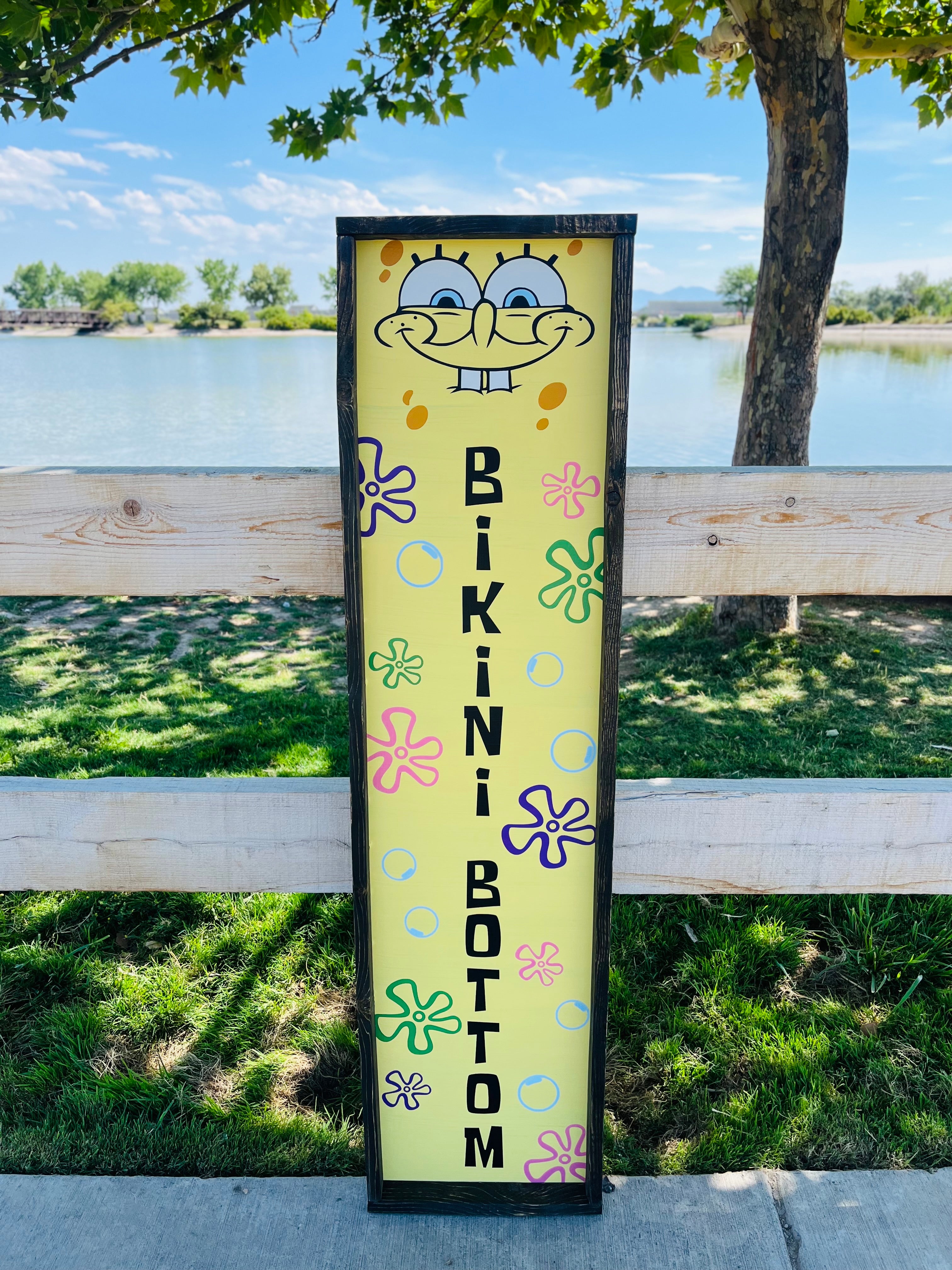 Back Bottom Sign Bikini Bottom Porch Sign – Freya Made Decor