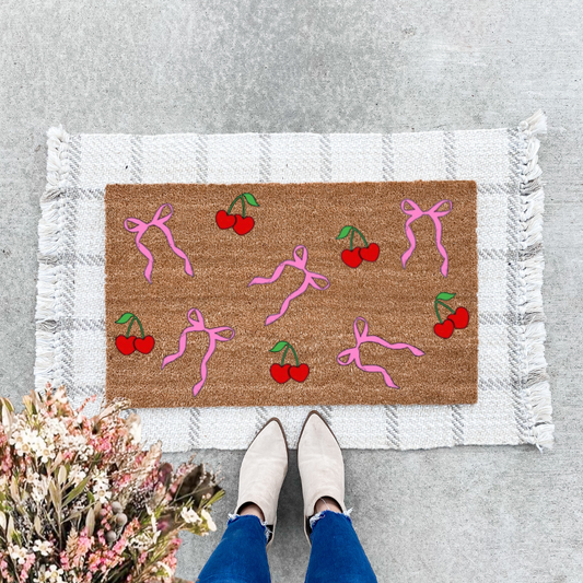 Cherries & Bows Doormat