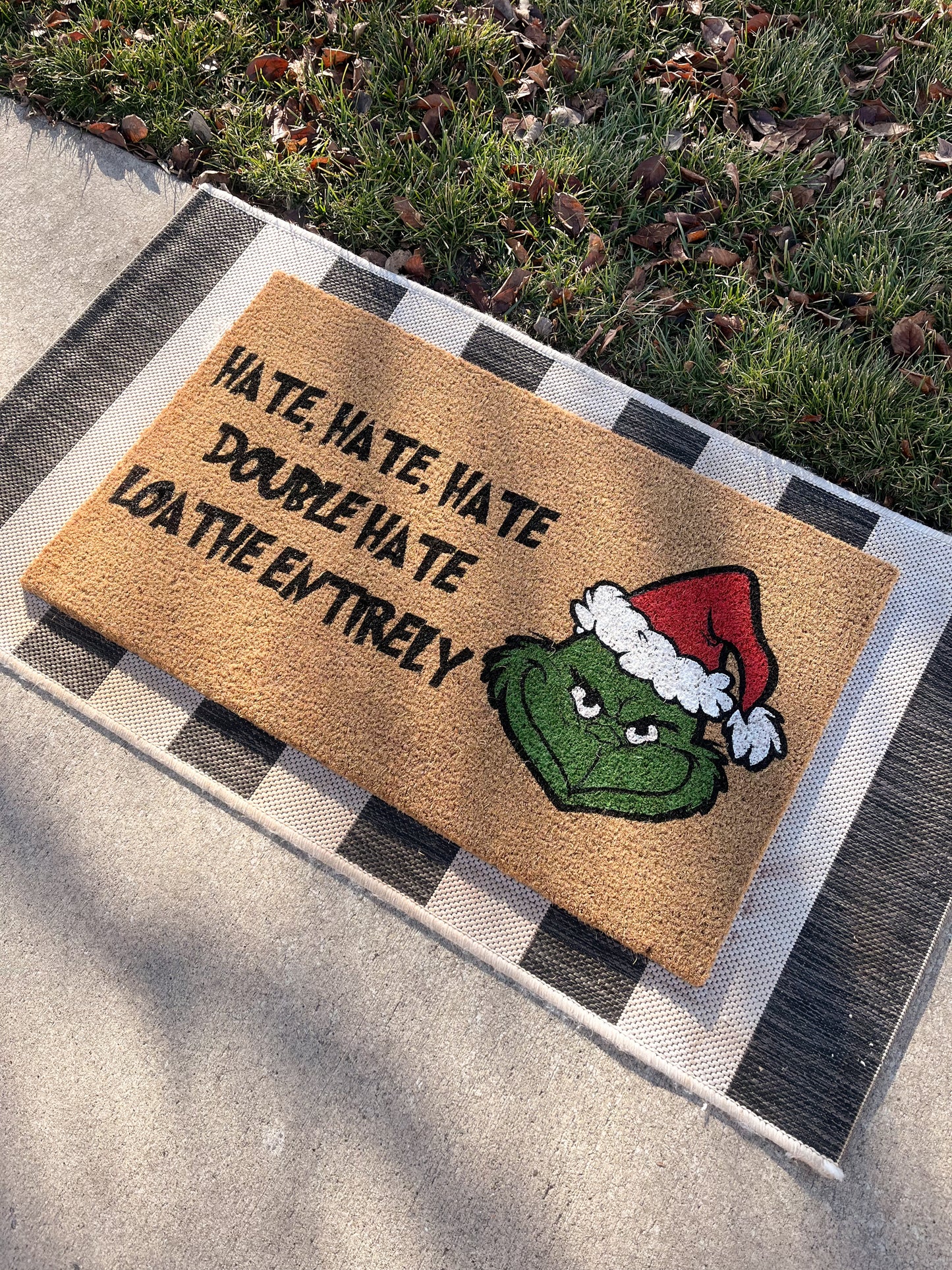 Loathe Entirely Grinch Doormat