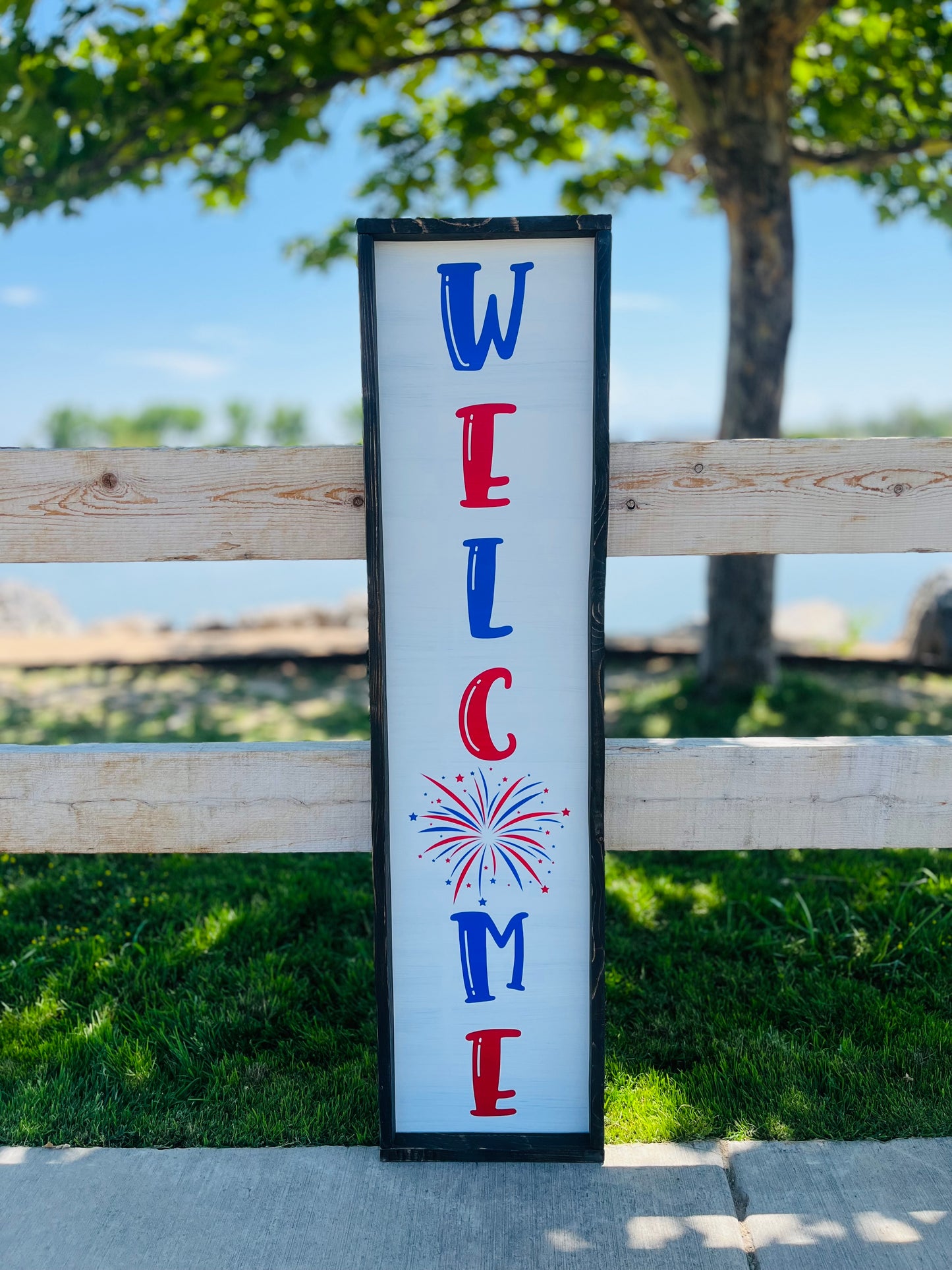 Firework Welcome Porch Sign