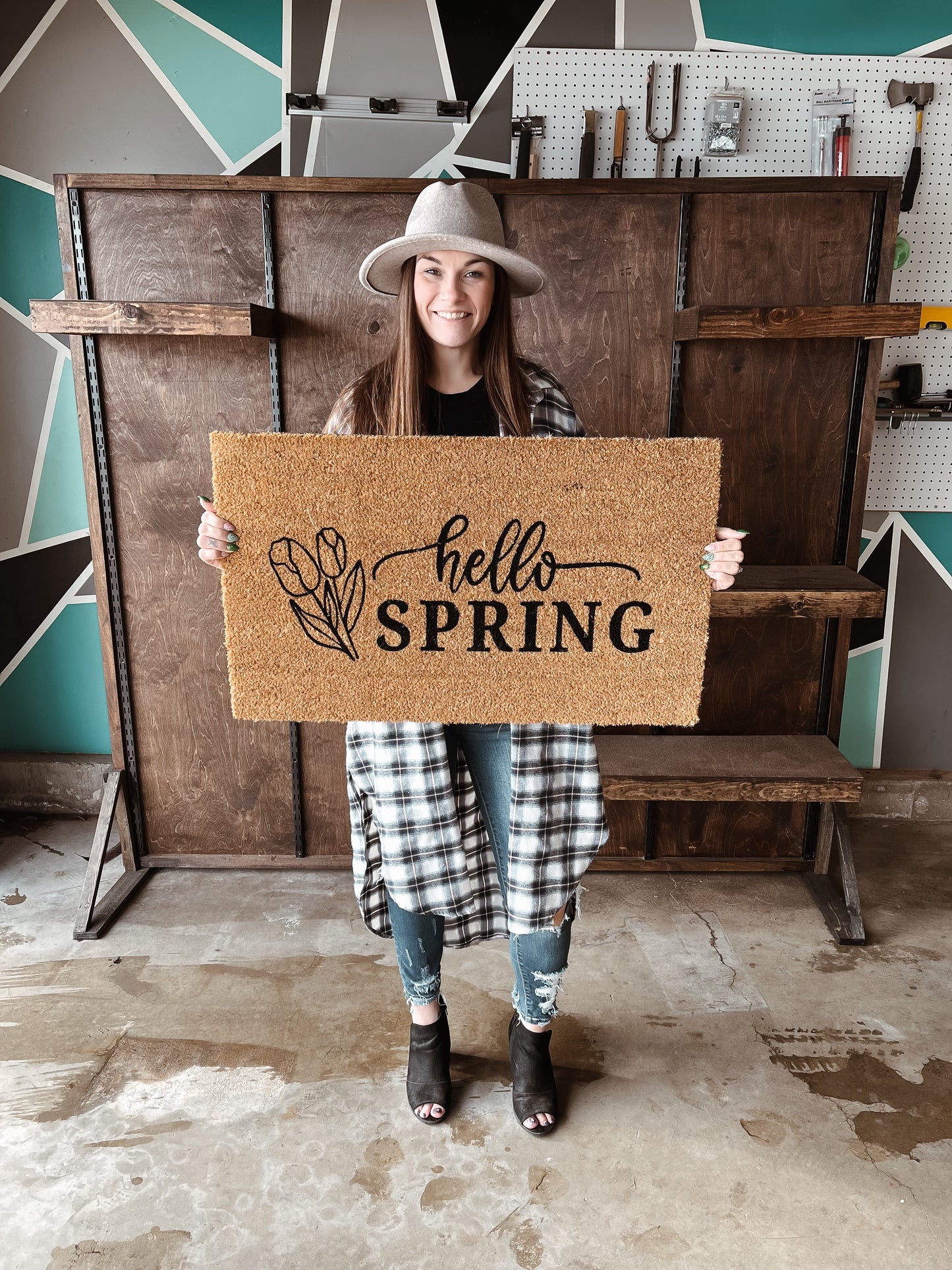 Hello Spring Doormat