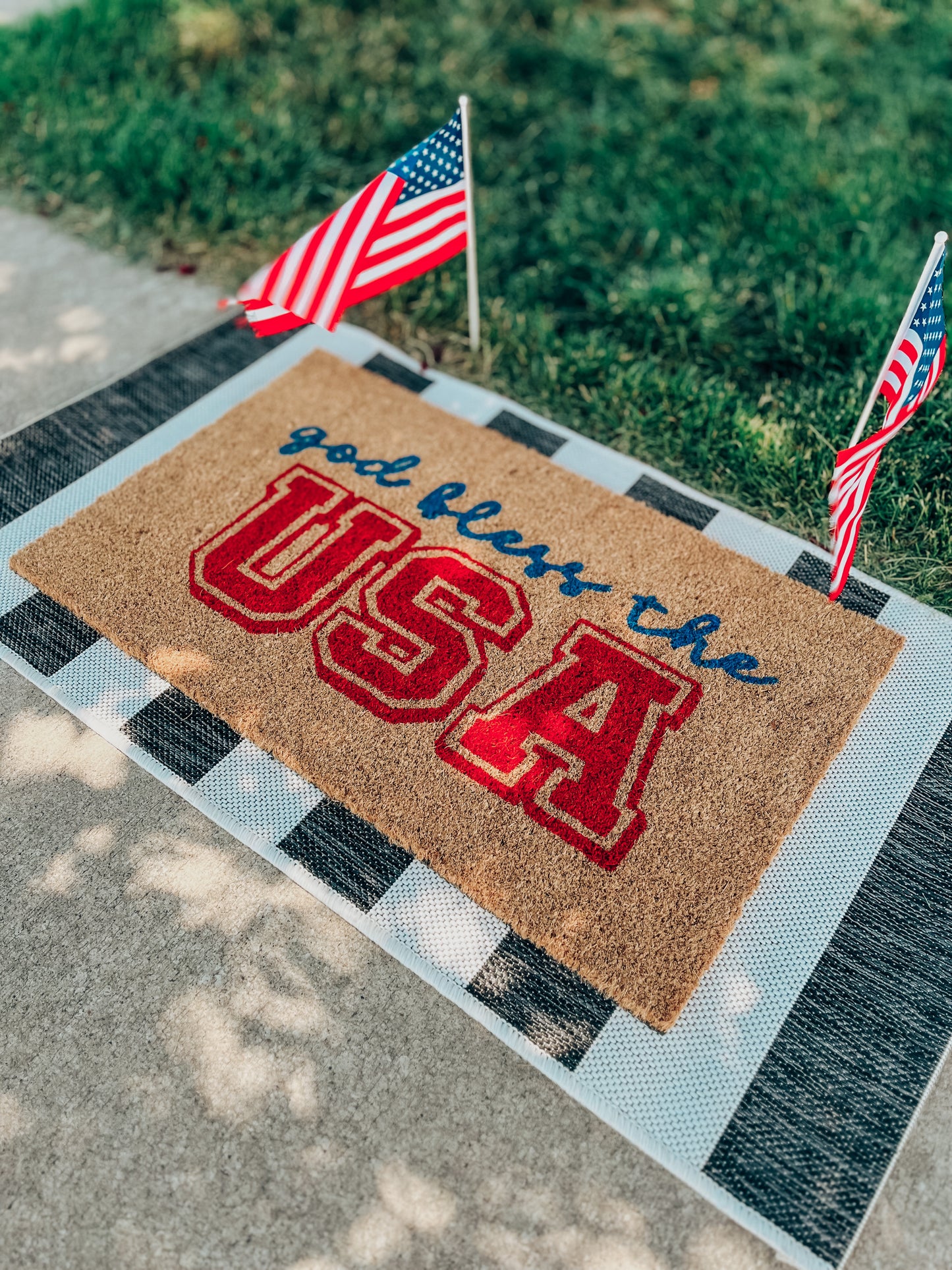 God Bless the USA Doormat