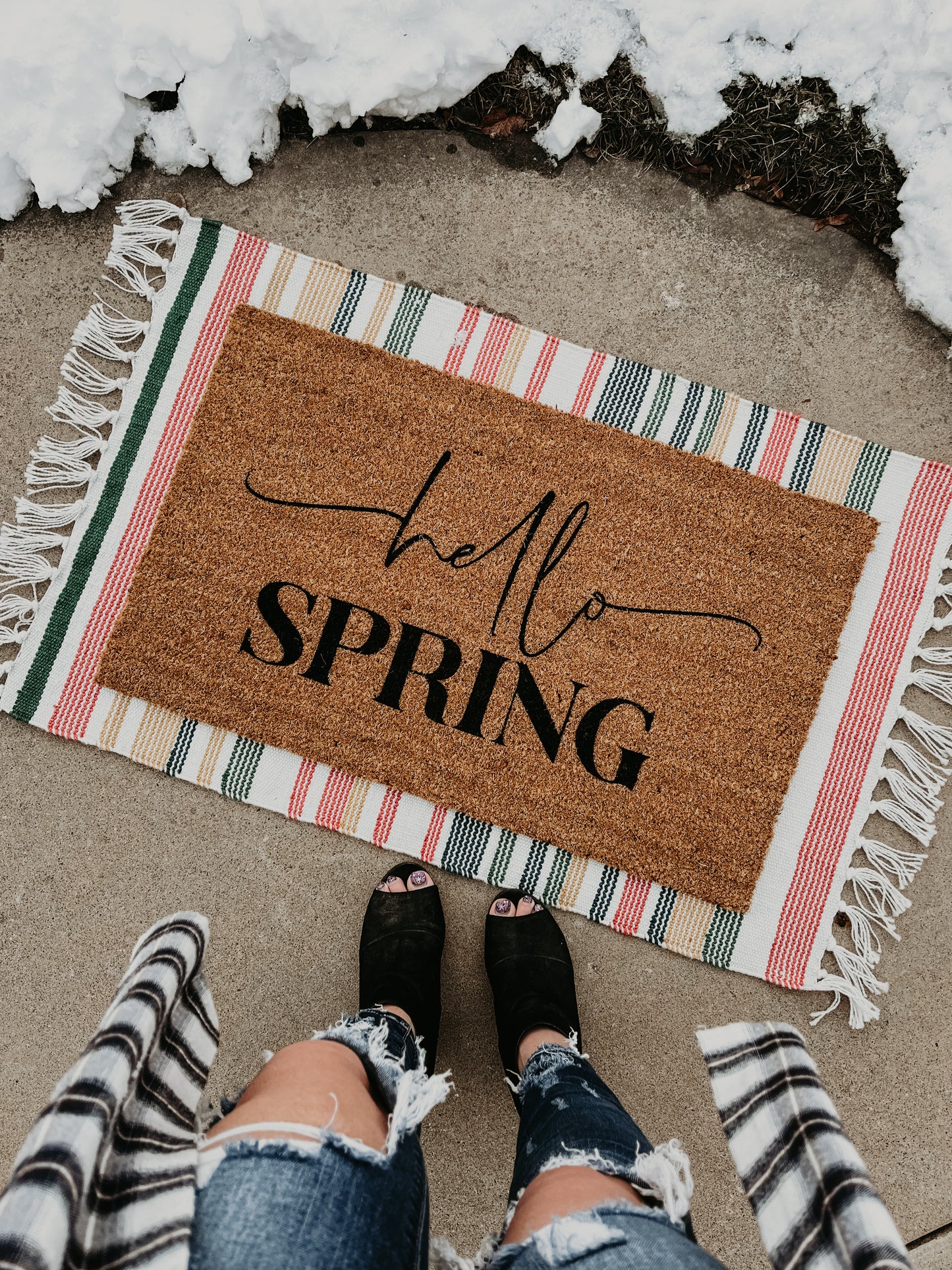 Hello Spring Doormat