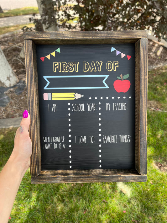 First Day of School Sign