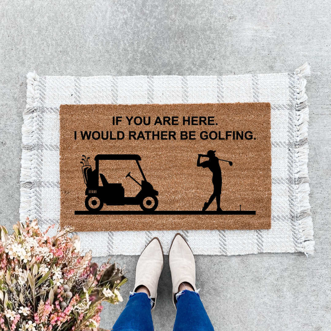 Rather Be Golfing Doormat