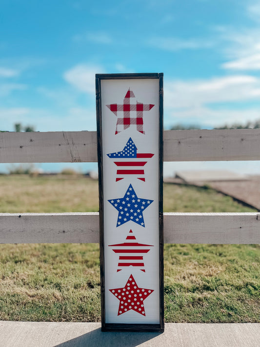 Bold Stars Porch Sign