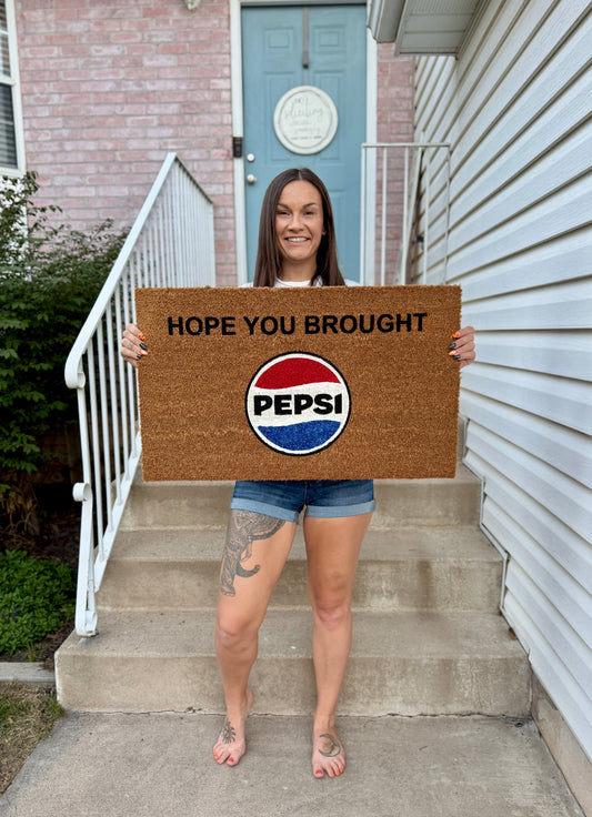 Hope You Brought Pepsi Doormat