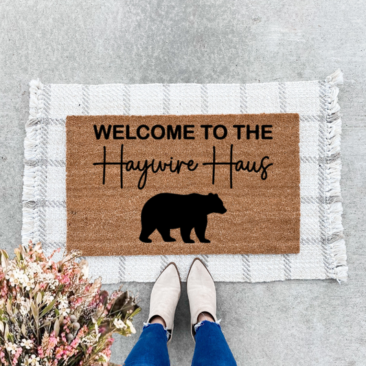 Custom House Bear Doormat