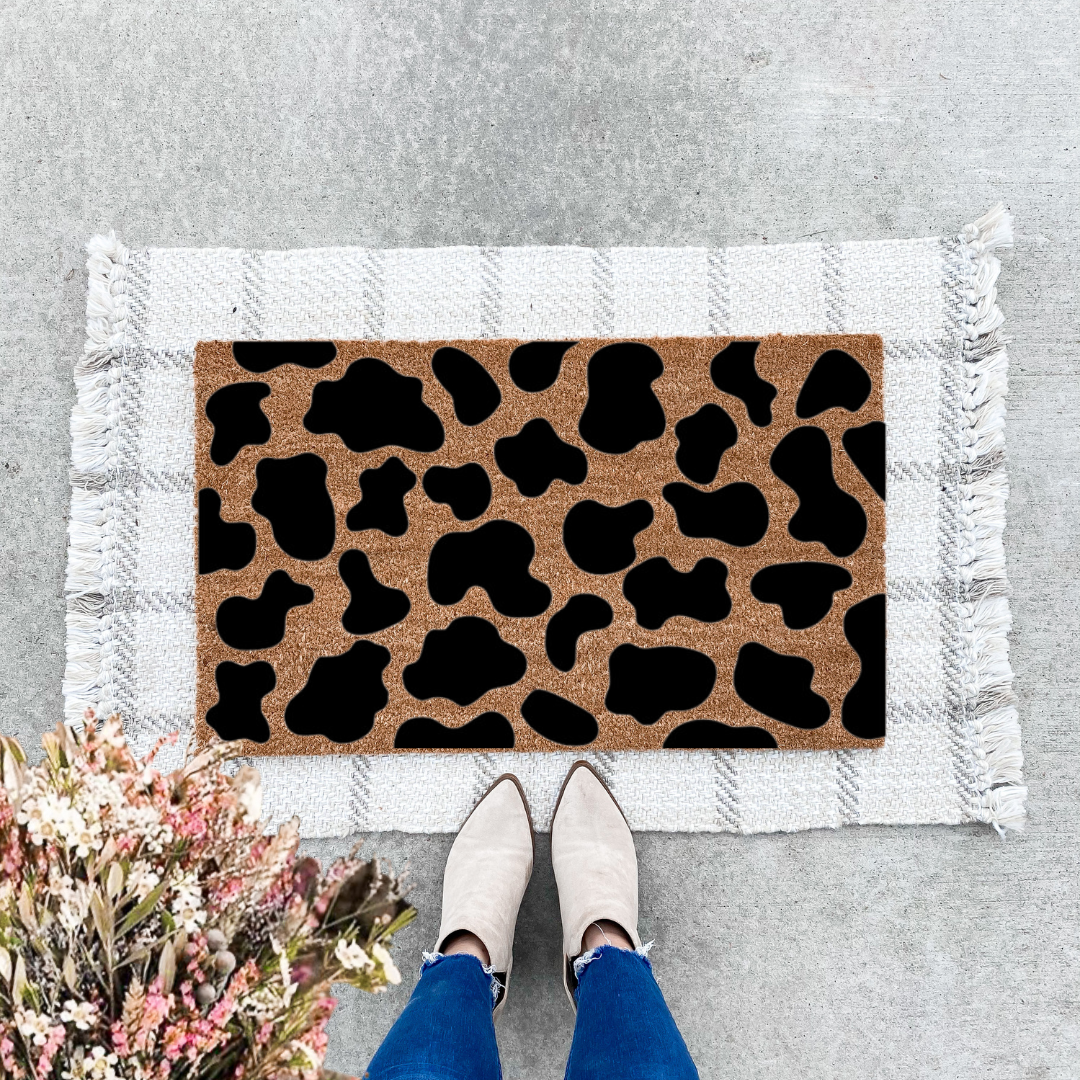 Cow Print Doormat