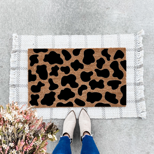 Cow Print Doormat